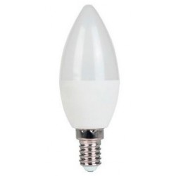 LED lemputė E14 7W  C37 žvakės formos balta