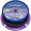 Verbatim double layer DVD+R 8.5GB 8X 25pack AZO "Cake" dėžutė, printable